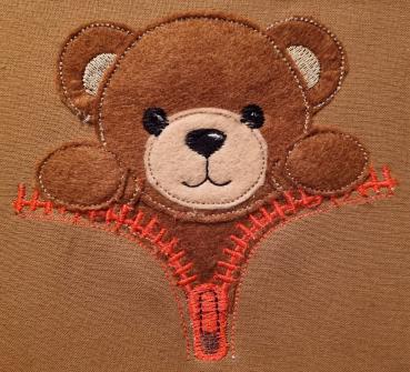 Doodle Applikationsdatei Teddy mit Reissverschluss